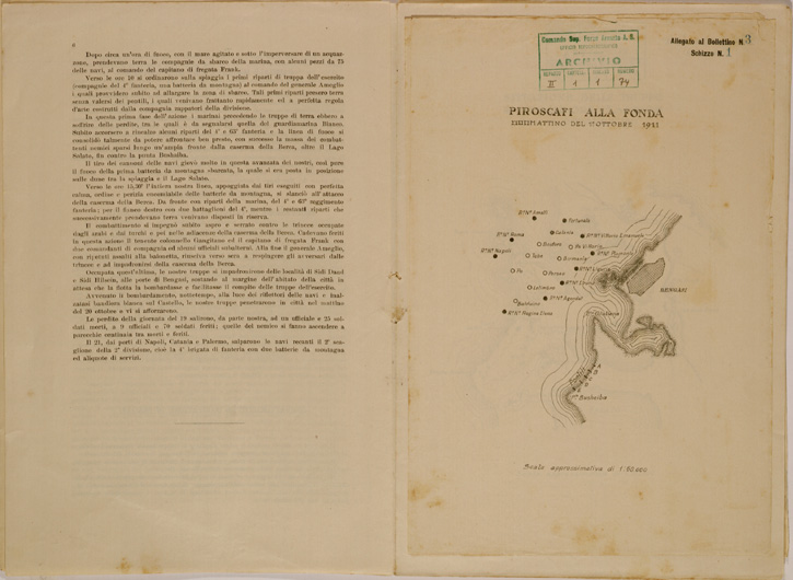 (N:30602) SPEDIZIONE IN TRIPOLITANIA ED IN CERENAICA - BOLLETTINO N. 3 P. 6 SCHIZZO 1. (SE004618) Carte e stampe antiche: riproduzione a colori su carta (formato A2)