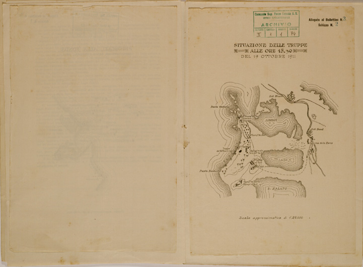 (N:30603) SPEDIZIONE IN TRIPOLITANIA ED IN CERENAICA - BOLLETTINO N. 3 P. 6 SCHIZZO 2. (SE004619) Carte e stampe antiche: riproduzione a colori su carta (formato A2)