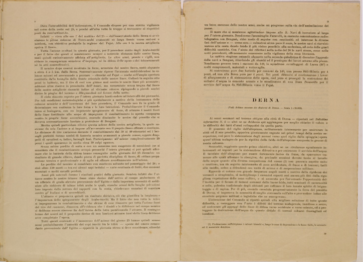 (N:30646) SPEDIZIONE IN TRIPOLITANIA ED IN CERENAICA - BOLLETTINO N. 7 P. 8-9. (SE004662) Carte e stampe antiche: riproduzione a colori su carta (formato A2)