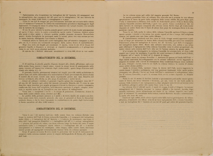 (N:30648) SPEDIZIONE IN TRIPOLITANIA ED IN CIRENAICA - BOLLETTINO N. 7 P. 12-13. (SE004664) Carte e stampe antiche: riproduzione a colori su carta (formato A2)