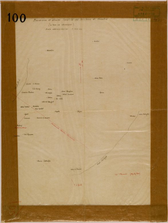 (N:30675) POSIZIONE DI ALCUNE LOCALITA' DEL TERRITORIO DI GEDABIA. (SE004693) Carte e stampe antiche: riproduzione a colori su carta (formato A2)