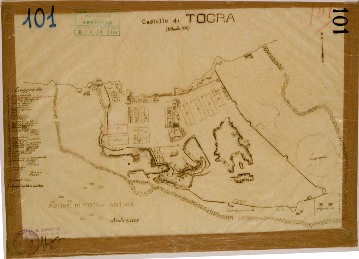 (N:30676) CASTELLO DI TOCRA. (SE004694) Carte e stampe antiche: riproduzione a colori su carta (formato A2)