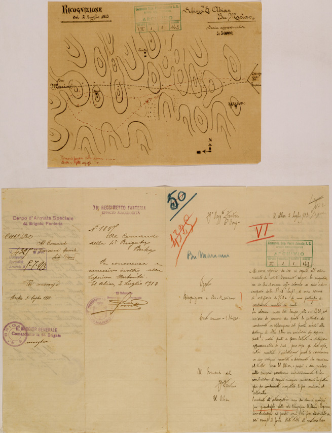 (N:30778) ITINERARIO EL ABIAR BU MARIAN - LATO 1. (SE004754) Carte e stampe antiche: riproduzione a colori su carta (formato A2)