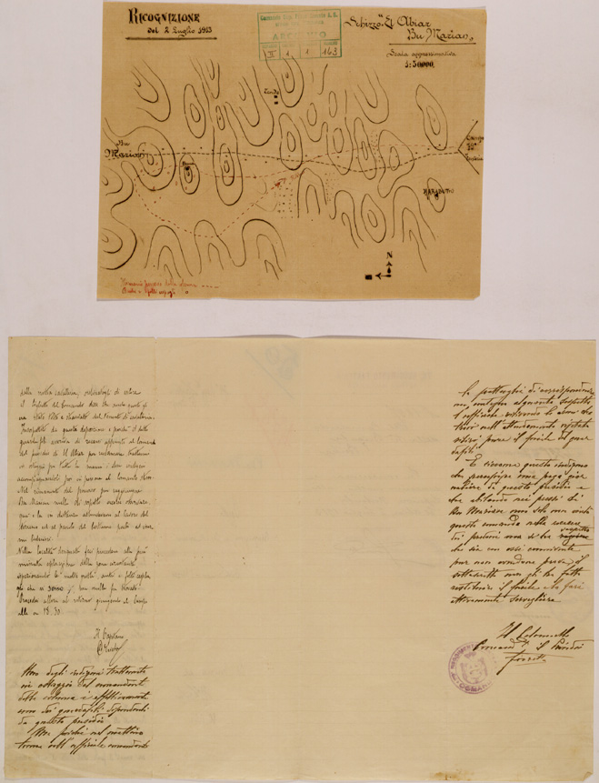 (N:30776) ITINERARIO EL ABIAR BU MARIAN - LATO 2. (SE004755) Carte e stampe antiche: riproduzione a colori su carta (formato A2)