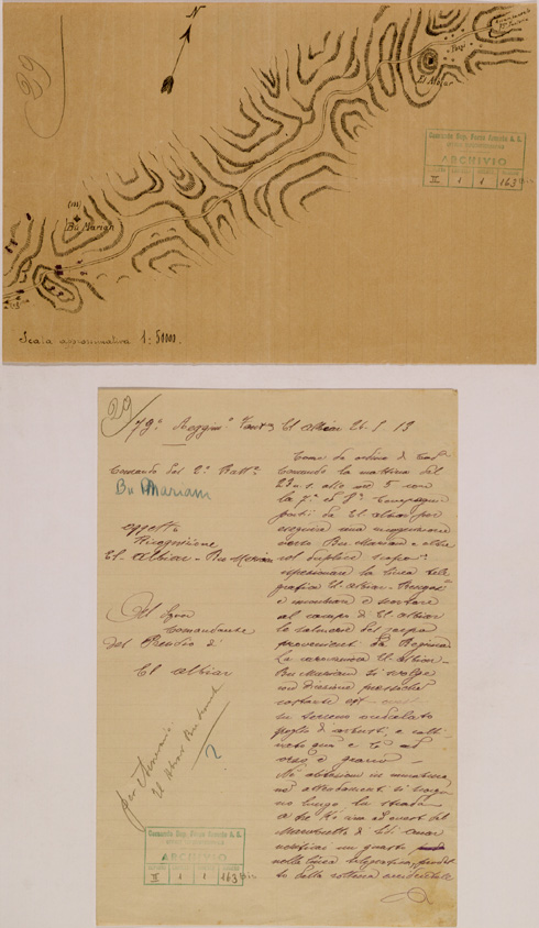 (N:30779) ITINERARIO EL ABIAR BU MARIAN - LATO 1. (SE004756) Carte e stampe antiche: riproduzione a colori su carta (formato A2)