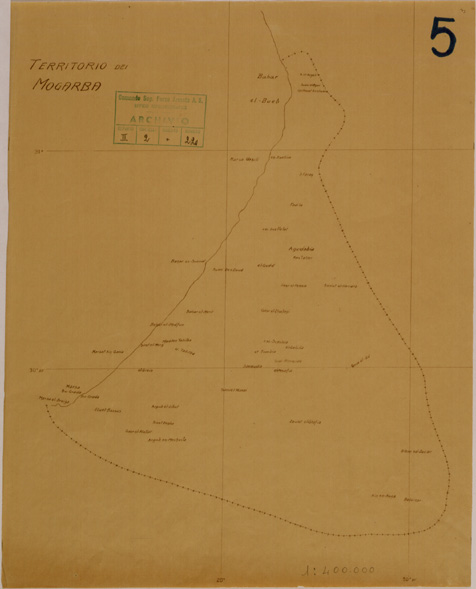 (N:30963) COMMISSARIATO DELLA CIRENAICA - FOGLIO 5. (SE004827) Carte e stampe antiche: riproduzione a colori su carta (formato A2)