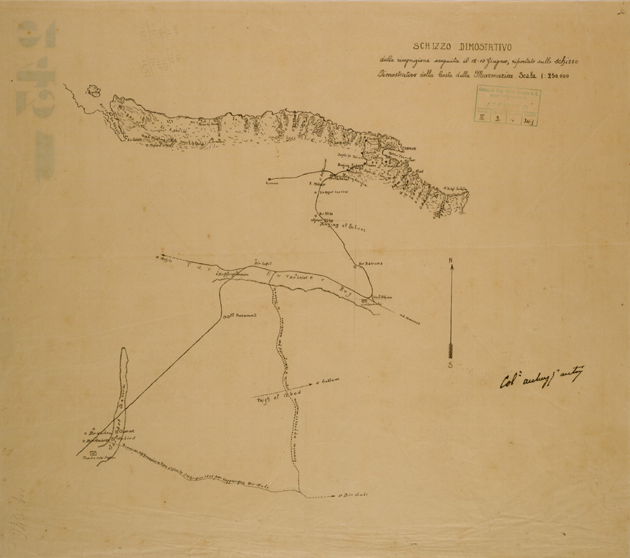 (N:30976) COSTA DELLA MARMARICA. (SE004841) Carte e stampe antiche: riproduzione a colori su carta (formato A2)