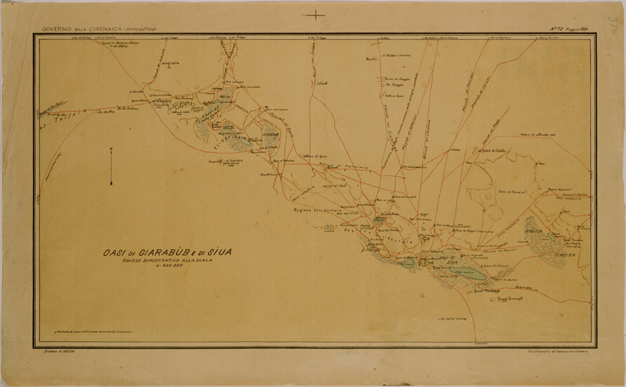 (N:31006) OASI DI GIARABUB E SIUA (SE004954) Carte e stampe antiche: riproduzione a colori su carta (formato A2)