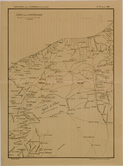 (N:31008) ZONA DELLE OPERAZIONI (SE004955) Carte e stampe antiche: riproduzione a colori su carta (formato A2)