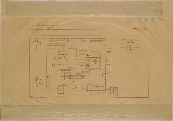 (N:31012) PIANTA DI GIARABUB (SE004960) Carte e stampe antiche: riproduzione a colori su carta (formato A2)