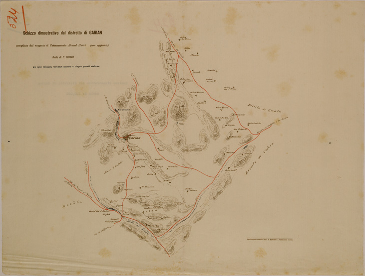 (N:31110) DISTRETTO DI GARIAN. (SE005188) Carte e stampe antiche: riproduzione a colori su carta (formato A2)
