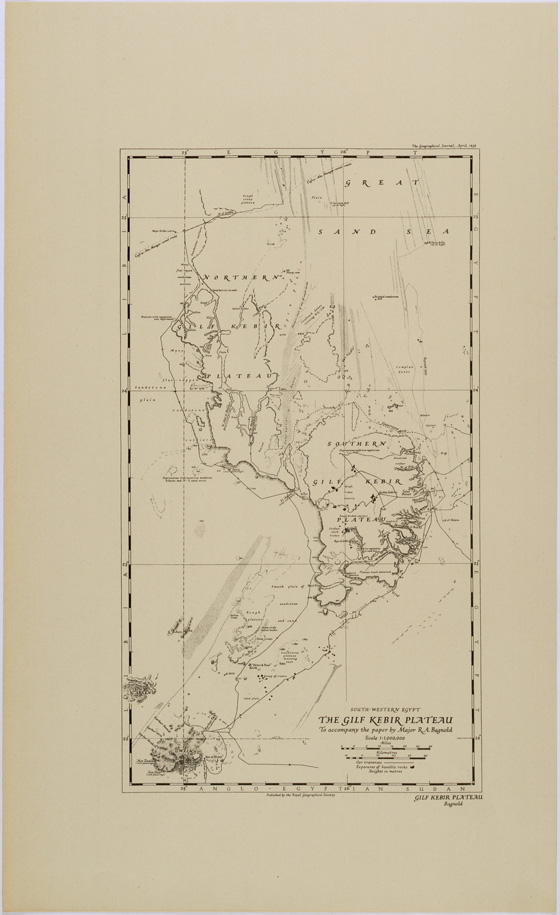 (N:31341) THE GILF KEBIR PLATEAU, (SE005384) Carte e stampe antiche: riproduzione a colori su carta (formato A2)