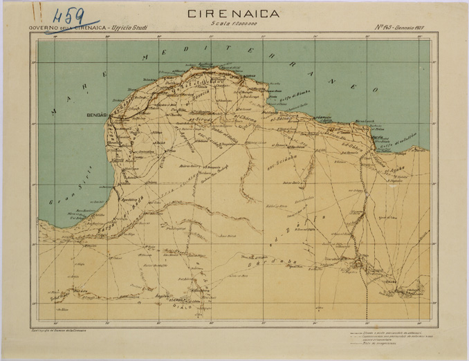 (N:31442) CIRENAICA. (SE005498) Carte e stampe antiche: riproduzione a colori su carta (formato A2)