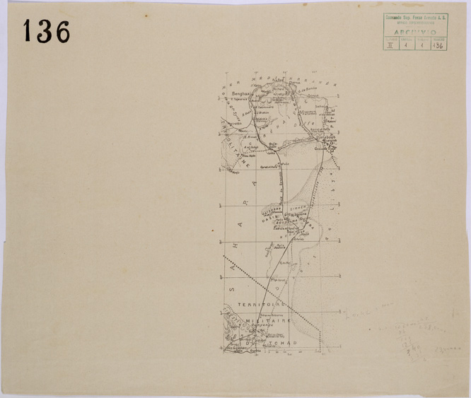 (N:31444) ZONA DI BENGASI A BORKOV - BENGASI. (SE005500) Carte e stampe antiche: riproduzione a colori su carta (formato A2)