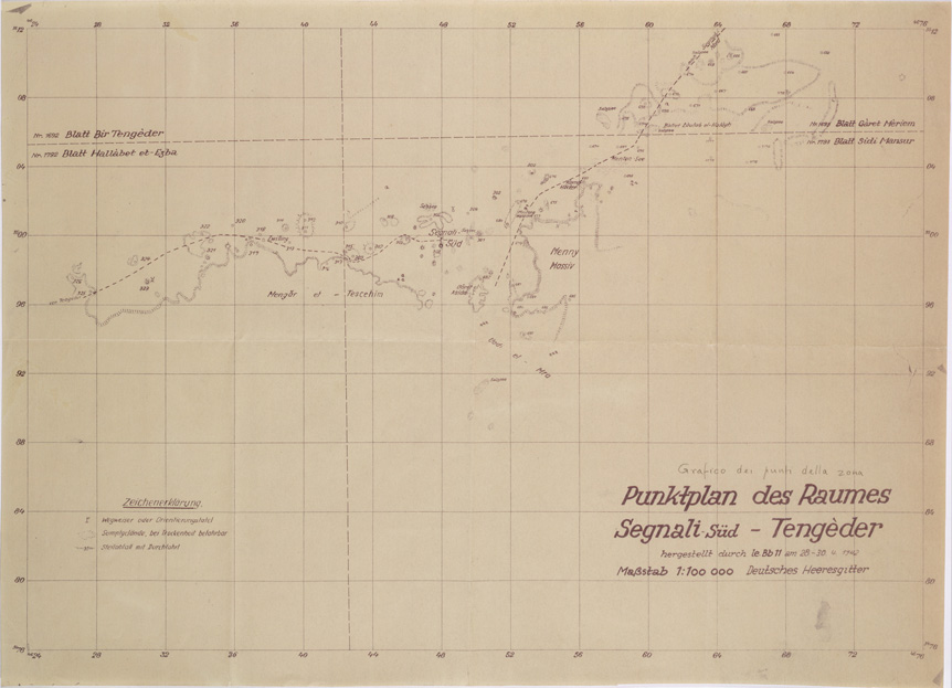 (N:31815) PUNKTPLAN DES RAUMES SEGNALI SUD - TENGEDER (SE005952) Carte e stampe antiche: riproduzione a colori su carta (formato A2)