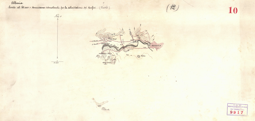 (N:35303) CONFINI ALBANESI NORD - ORIENTALI - TAVOLA 10 (SE006268) Carte e stampe antiche: riproduzione a colori su carta (formato A2)
