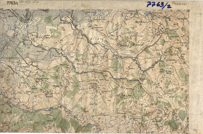 (N:35311) VALONA E CORSO DEL VOJUSA - FOGLIO 7763/2 (SE006352) Carte e stampe antiche: riproduzione a colori su carta (formato A2)