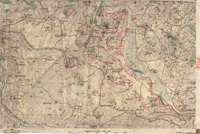 (N:35318) VALONA E CORSO DEL VOJUSA - FOGLIO 7863/2 (SE006359) Carte e stampe antiche: riproduzione a colori su carta (formato A2)