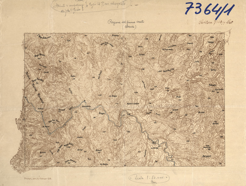 (N:32090) REGIONE DEL FIUME MATI (SE006364) Carte e stampe antiche: riproduzione a colori su carta (formato A2)