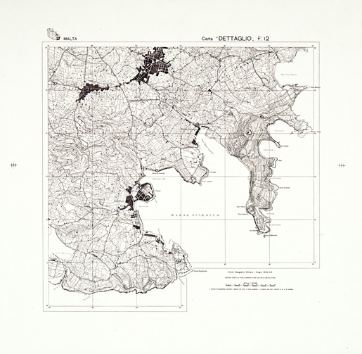 (N:32495) ISOLA DI MALTA - SEZIONE 12 (SE007193) Carte e stampe antiche: riproduzione a colori su carta (formato A2)