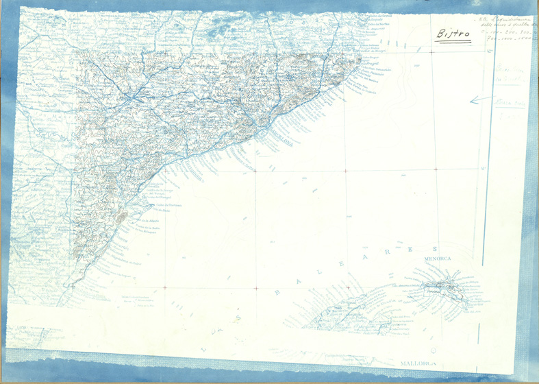 (N:33464) SPAGNA - PIRENEI ORIENTALI - MILIONESIMO AERONAUTICO - ORIGINALI A COLORI SEPARATI - CURVE. (SE007878) Carte e stampe antiche: riproduzione a colori su carta (formato A2)