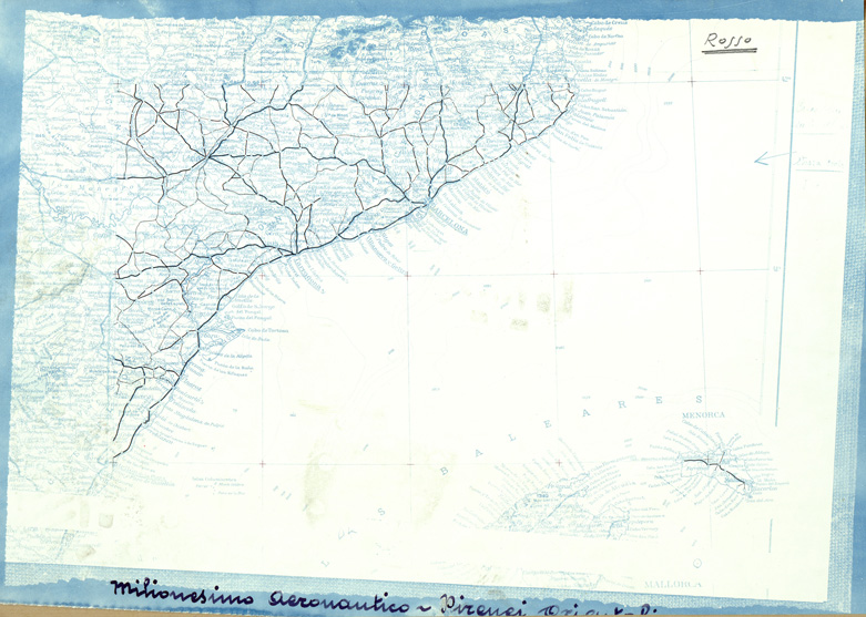 (N:33465) SPAGNA - PIRENEI ORIENTALI - MILIONESIMO AERONAUTICO - ORIGINALI A COLORI SEPARATI - STRADE. (SE007879) Carte e stampe antiche: riproduzione a colori su carta (formato A2)