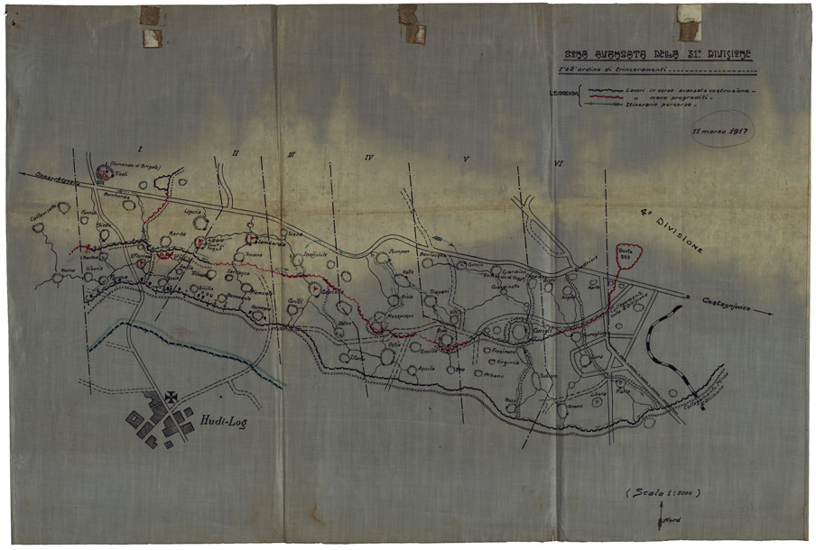 (N:35002) ZONA AVANZATA DELLA 31 DIVISIONE (SE008703) Carte e stampe antiche: riproduzione a colori su carta (formato A2)