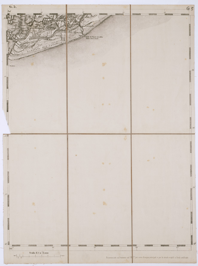 (N:7763) CARTA TOPOGRAFICA DELLA LOMBARDIA, DEL VENETO E DELL'ITALIA CENTRALE - Tavola G5 (B0000349) Carte e stampe antiche: riproduzione a colori su carta (formato A2)