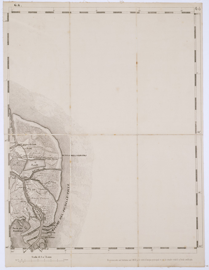 (N:7764) CARTA TOPOGRAFICA DELLA LOMBARDIA, DEL VENETO E DELL'ITALIA CENTRALE - Tavola G6 (B0000350) Carte e stampe antiche: riproduzione a colori su carta (formato A2)