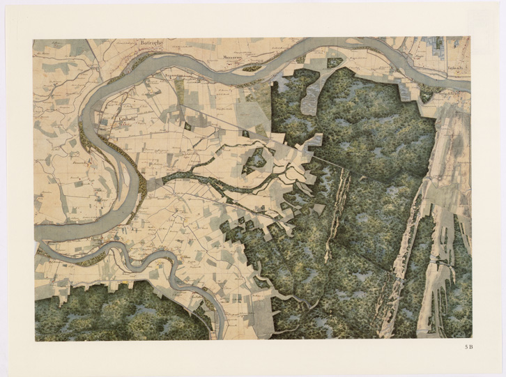 (N:15881) UNA CARTA DEL FERRARESE DEL 1814 - Tavola 5 B (B0002324) Carte e stampe antiche: riproduzione a colori su carta (formato A2)
