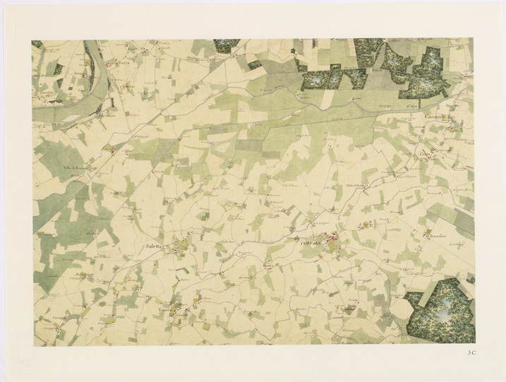 (N:15905) UNA CARTA DEL FERRARESE DEL 1814 - Tavola 3 C (B0002329) Carte e stampe antiche: riproduzione a colori su carta (formato A2)