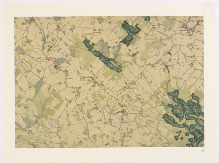 (N:15901) UNA CARTA DEL FERRARESE DEL 1814 - Tavola 3 E (B0002342) Carte e stampe antiche: riproduzione a colori su carta (formato A2)