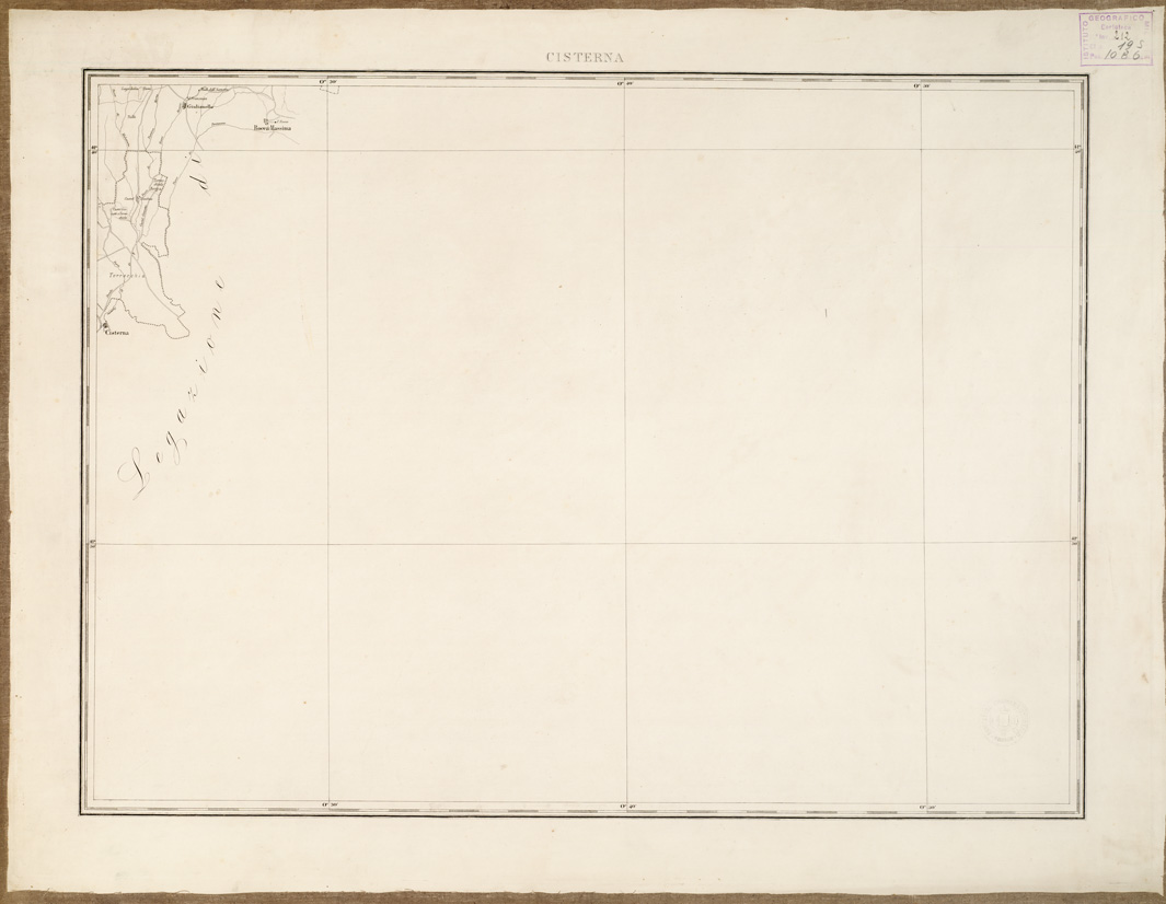 (N:8200) CARTA TOPOGRAFICA DI ROMA E COMARCA DISEGNATA... - Cisterna (B0002554) Carte e stampe antiche: riproduzione a colori su carta (formato A2)
