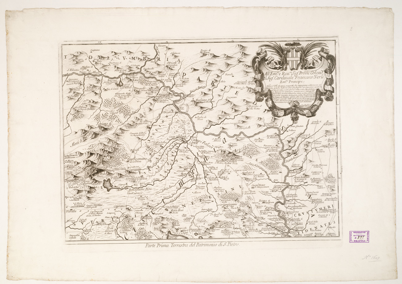 (N:13221) PATRIMONIO DI S. PIETRO, OLIM TUSCIA SUBURBICARIA... - Foglio 4 - Parte II terrestre (B0002710) Carte e stampe antiche: riproduzione a colori su carta (formato A2)