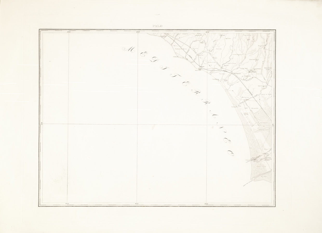(N:8213) CARTA TOPOGRAFICA DI ROMA E COMARCA... - Palo (B0002795) Carte e stampe antiche: riproduzione a colori su carta (formato A2)