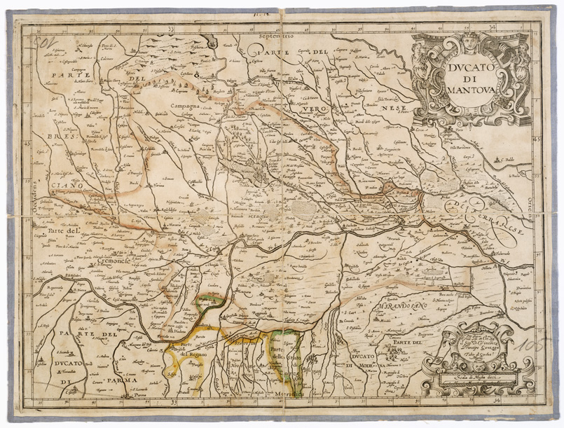 (N:9652) DUCATO DI MANTOVA (s. d.) (B0003113) Carte e stampe antiche: riproduzione a colori su carta (formato A2)