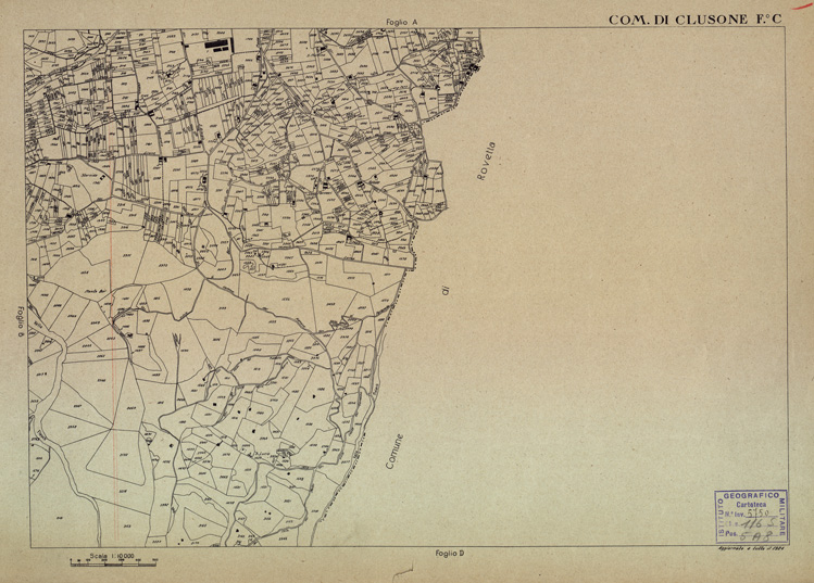 (N:12182) MAPPE CATASTALI D'ITALIA - PROVINCIA DI BERGAMO - Foglio C- COMUNE DI CLUSONE (B0003481) Carte e stampe antiche: riproduzione a colori su carta (formato A2)