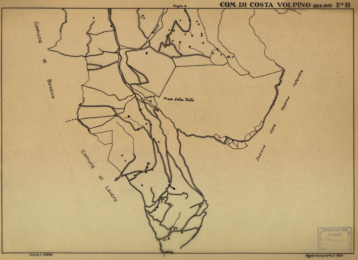 (N:12234) MAPPE CATASTALI D'ITALIA - PROVINCIA DI BERGAMO - Foglio B- COMUNE DI VOLPINO Sezione SUPERIORE (B0003484) Carte e stampe antiche: riproduzione a colori su carta (formato A2)
