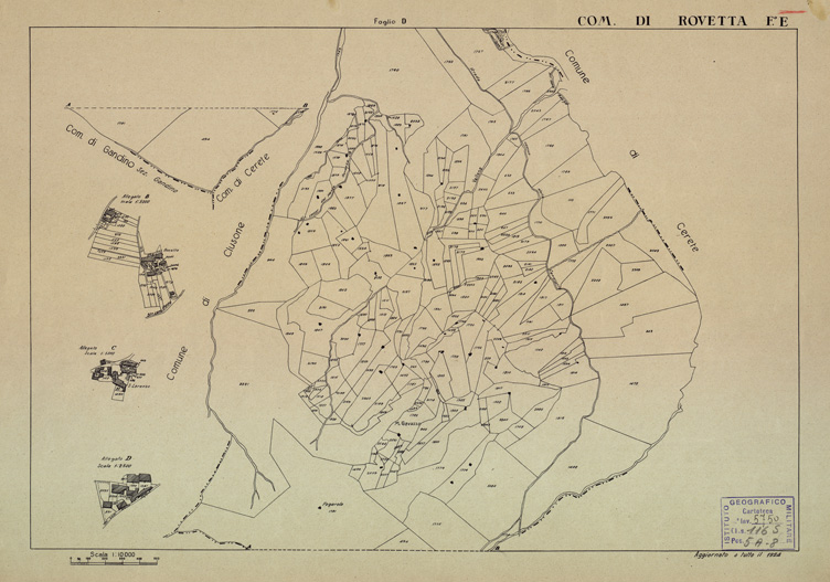 (N:12212) MAPPE CATASTALI D'ITALIA - PROVINCIA DI BERGAMO - Foglio E - COMUNE DI ROVETTA (B0003511) Carte e stampe antiche: riproduzione a colori su carta (formato A2)