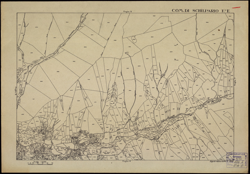 (N:12216) MAPPE CATASTALI D'ITALIA - PROVINCIA DI BERGAMO - Foglio E - COMUNE DI SCHILPARIO (B0003515) Carte e stampe antiche: riproduzione a colori su carta (formato A2)