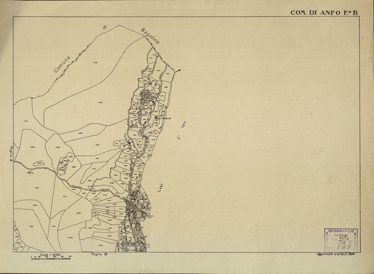 (N:12236) MAPPE CATASTALI D'ITALIA - PROVINCIA DI BRESCIA - Foglio B - COMUNE DI ANFO (B0003532) Carte e stampe antiche: riproduzione a colori su carta (formato A2)