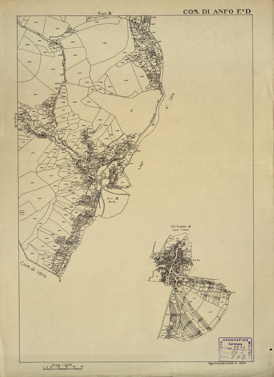 (N:12238) MAPPE CATASTALI D'ITALIA - PROVINCIA DI BRESCIA - Foglio D - COMUNE DI ANFO (B0003534) Carte e stampe antiche: riproduzione a colori su carta (formato A2)