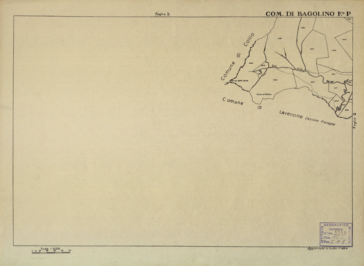 (N:12274) MAPPE CATASTALI D'ITALIA - PROVINCIA DI BRESCIA - Foglio P - COMUNE DI BAGOLINO (B0003564) Carte e stampe antiche: riproduzione a colori su carta (formato A2)