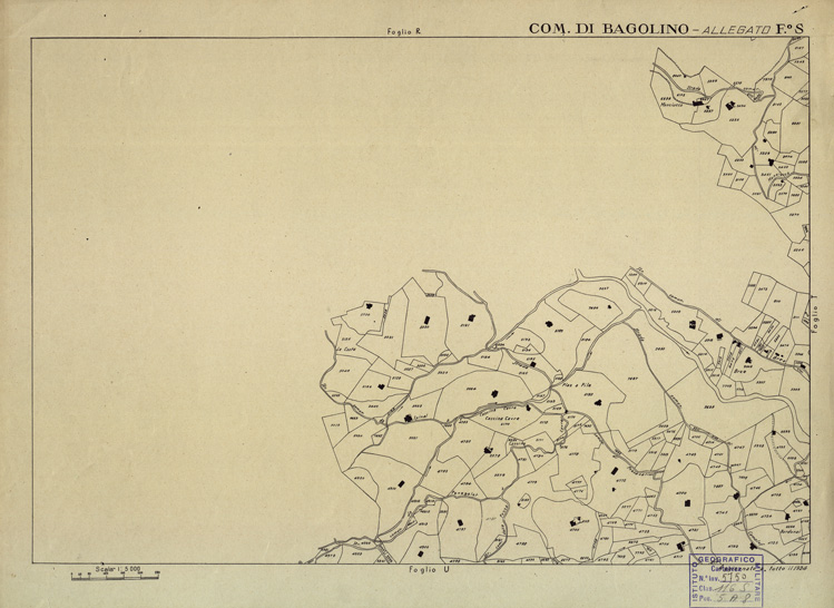 (N:12277) MAPPE CATASTALI D'ITALIA - PROVINCIA DI BRESCIA - Foglio S - COMUNE DI BAGOLINO (B0003567) Carte e stampe antiche: riproduzione a colori su carta (formato A2)