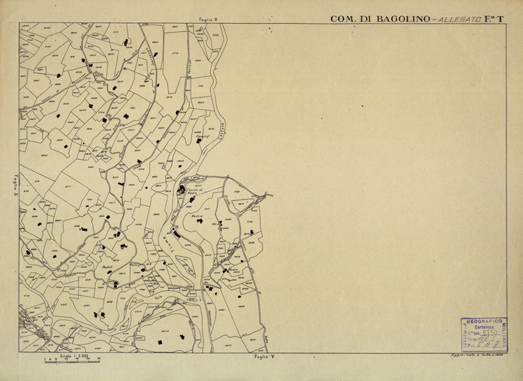 (N:12278) MAPPE CATASTALI D'ITALIA - PROVINCIA DI BRESCIA - Foglio T - COMUNE DI BAGOLINO (B0003568) Carte e stampe antiche: riproduzione a colori su carta (formato A2)