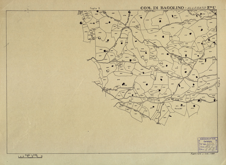 (N:12279) MAPPE CATASTALI D'ITALIA - PROVINCIA DI BRESCIA - Foglio U - COMUNE DI BAGOLINO (B0003569) Carte e stampe antiche: riproduzione a colori su carta (formato A2)