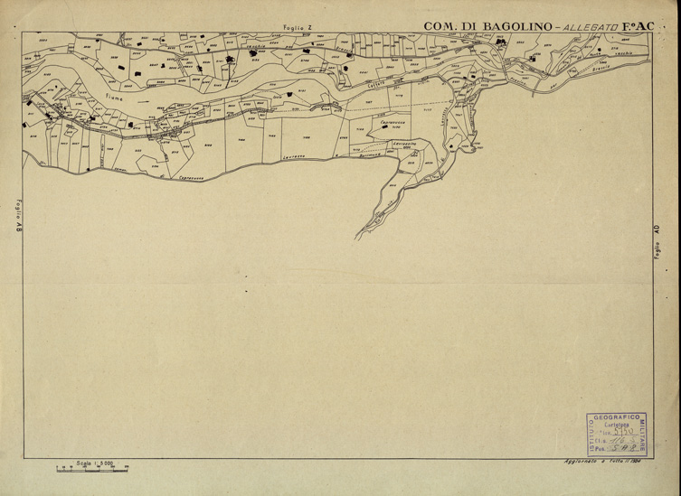 (N:12258) MAPPE CATASTALI D'ITALIA - PROVINCIA DI BRESCIA - Foglio AC - COMUNE DI BAGOLINO (B0003574) Carte e stampe antiche: riproduzione a colori su carta (formato A2)