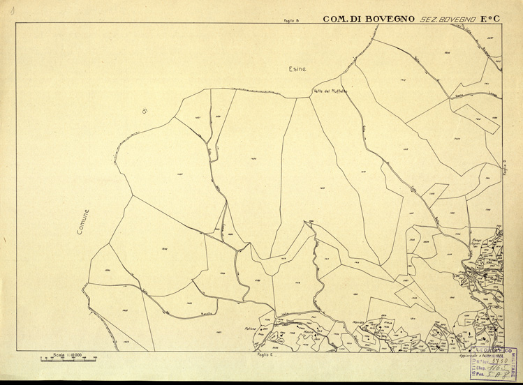 (N:12317) MAPPE CATASTALI D'ITALIA - PROVINCIA DI BRESCIA - Foglio C - COMUNE DI BOVEGNO Sez. di BOVEGNO (B0003601) Carte e stampe antiche: riproduzione a colori su carta (formato A2)
