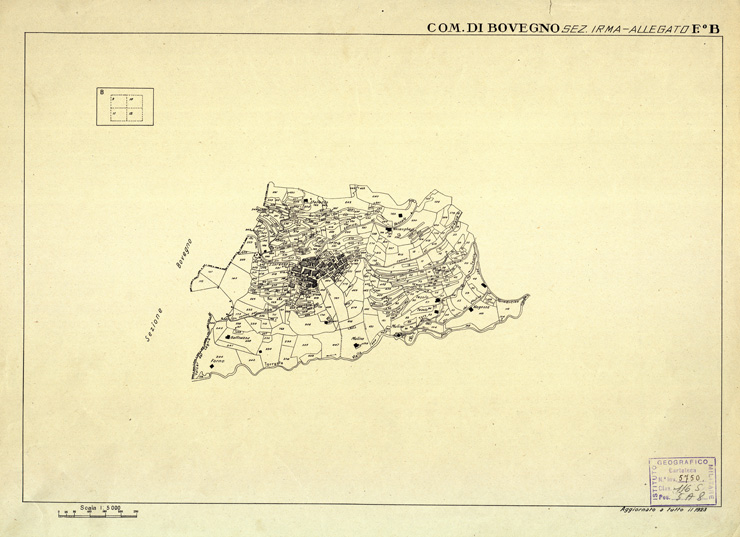 (N:12326) MAPPE CATASTALI D'ITALIA - PROVINCIA DI BRESCIA - Foglio B - COMUNE DI BOVEGNO Sez. IRMA (B0003610) Carte e stampe antiche: riproduzione a colori su carta (formato A2)