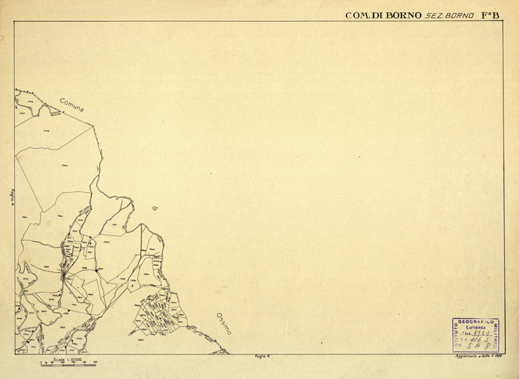 (N:12304) MAPPE CATASTALI D'ITALIA - PROVINCIA DI BRESCIA - Foglio B -COMUNE DI BORNO Sez. BORNO (B0003612) Carte e stampe antiche: riproduzione a colori su carta (formato A2)